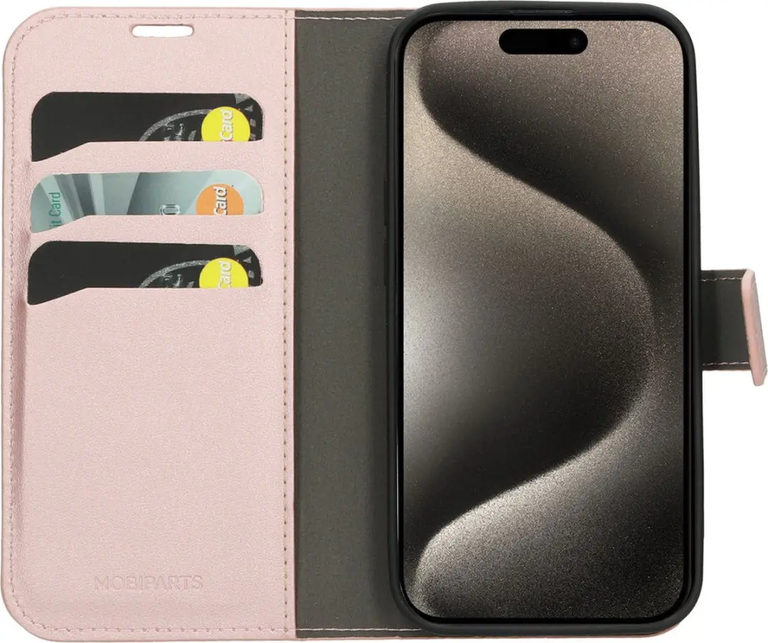 Mobiparts MP-124390 Hoesje iPhone 15 Pro - Wallet Roze