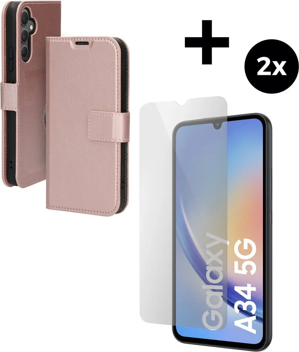 Mobiparts Classic Wallet Hoesje MP-5001390 - Roze - 3 Pasjes