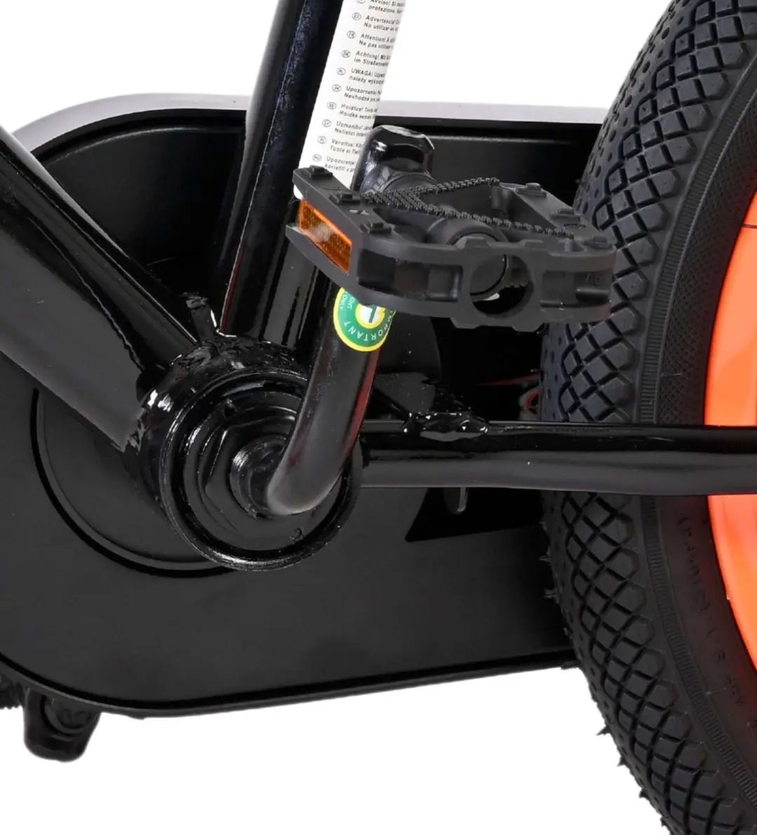 Volare Strike Kinderfiets 14" - Zwart Oranje - 1 Versnelling