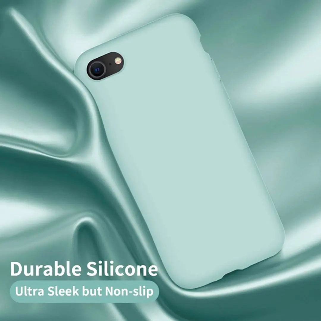 MobiQ Liquid Silicone Hoesje 13-01584 - iPhone 7/8/SE Mint Groen