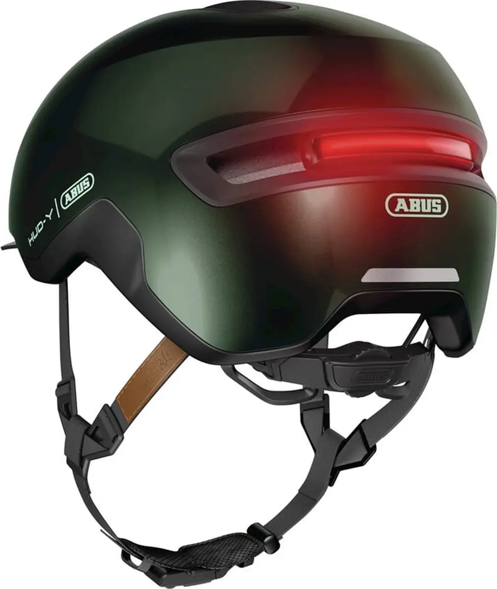 ABUS HUD-Y Fietshelm - 54-58cm - 300g - Groen - afbeelding 5 van 6