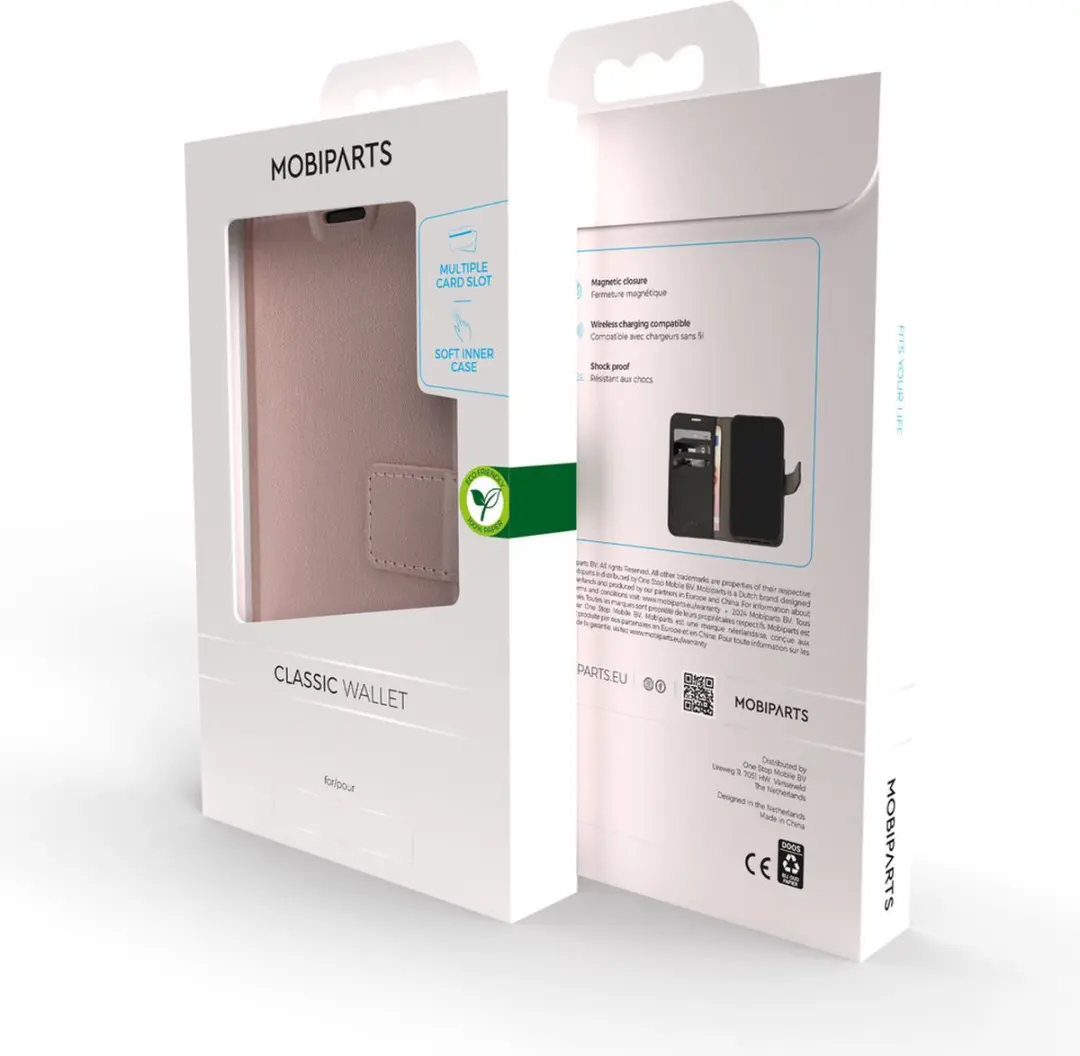 Mobiparts Classic Wallet Hoesje iPhone 15 Pro MP-5001853 - Roze