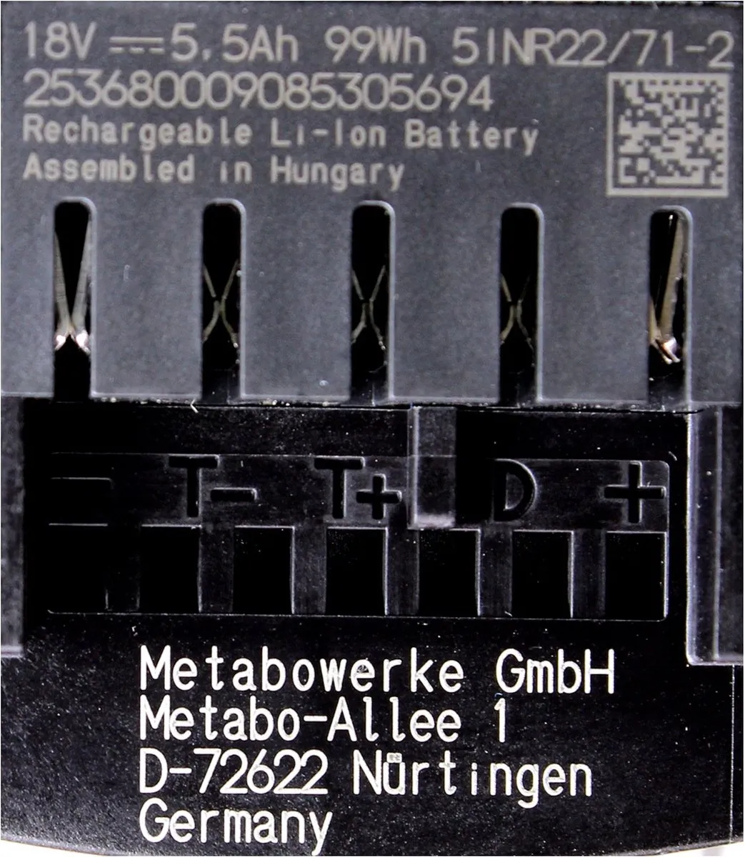 Metabo Accuset 18V LiHD 5,5Ah - 2x Accu 625368000
