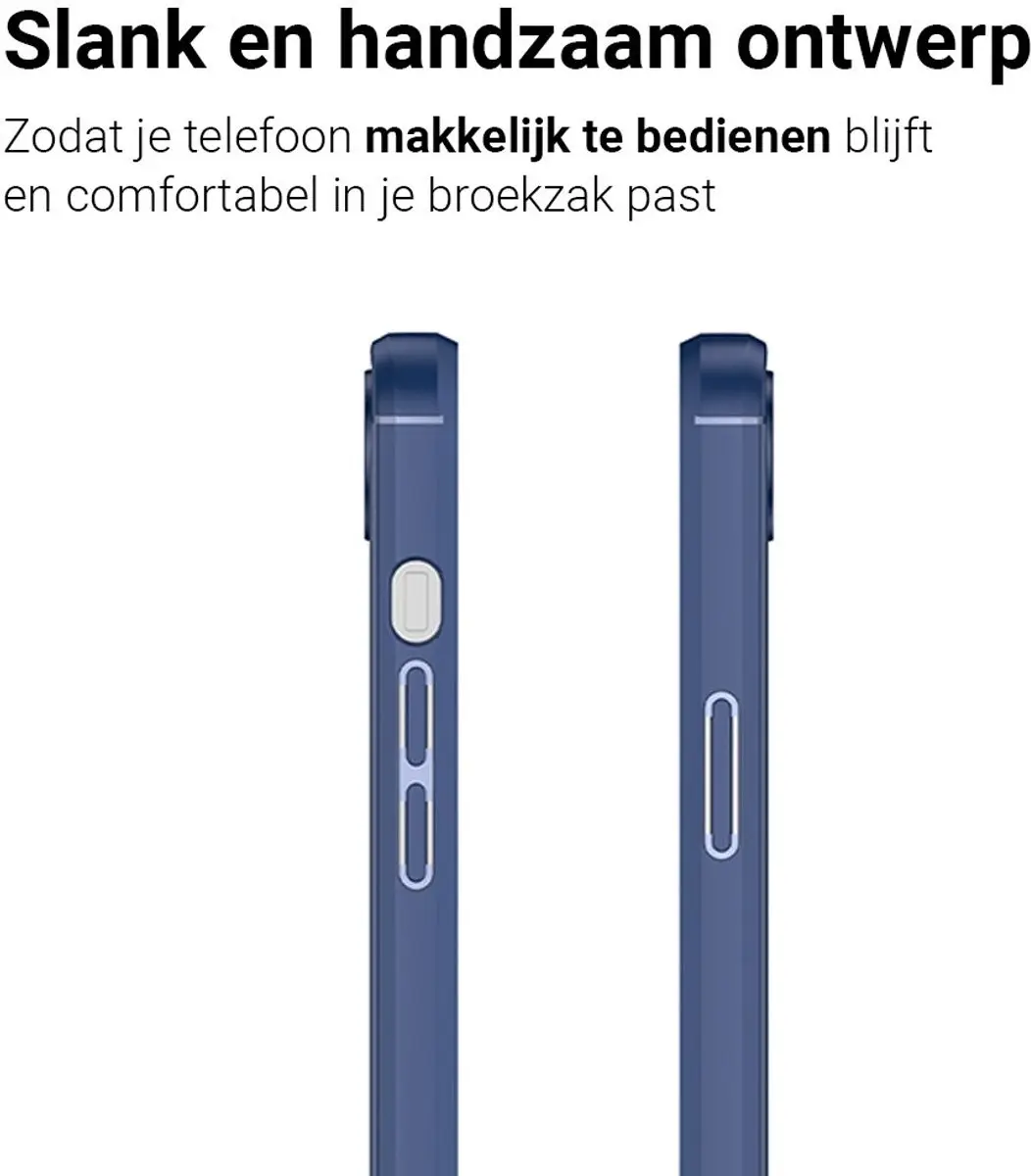 MobiQ Carbon Look Hoesje iPhone 16e 46-00822 - Blauw