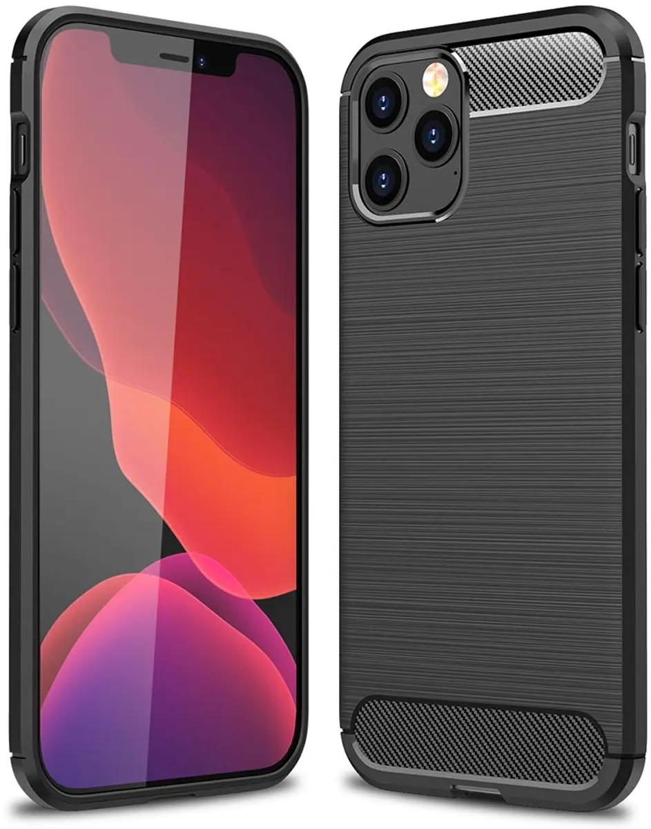 MobiQ Carbon Look Hoesje iPhone 12 Pro Max 13-00303