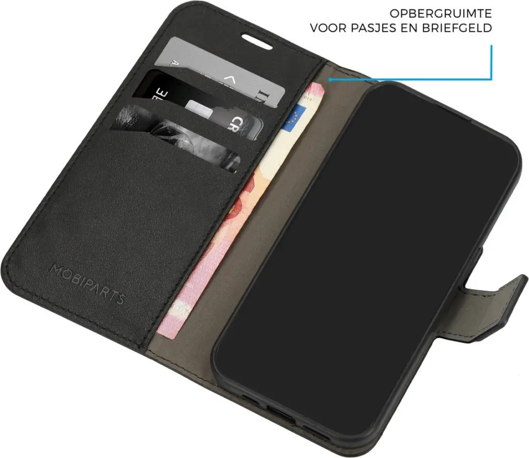 Mobiparts MP-125456 Hoesje Samsung Galaxy S23 FE - Wallet - Eco Leer - Zwart