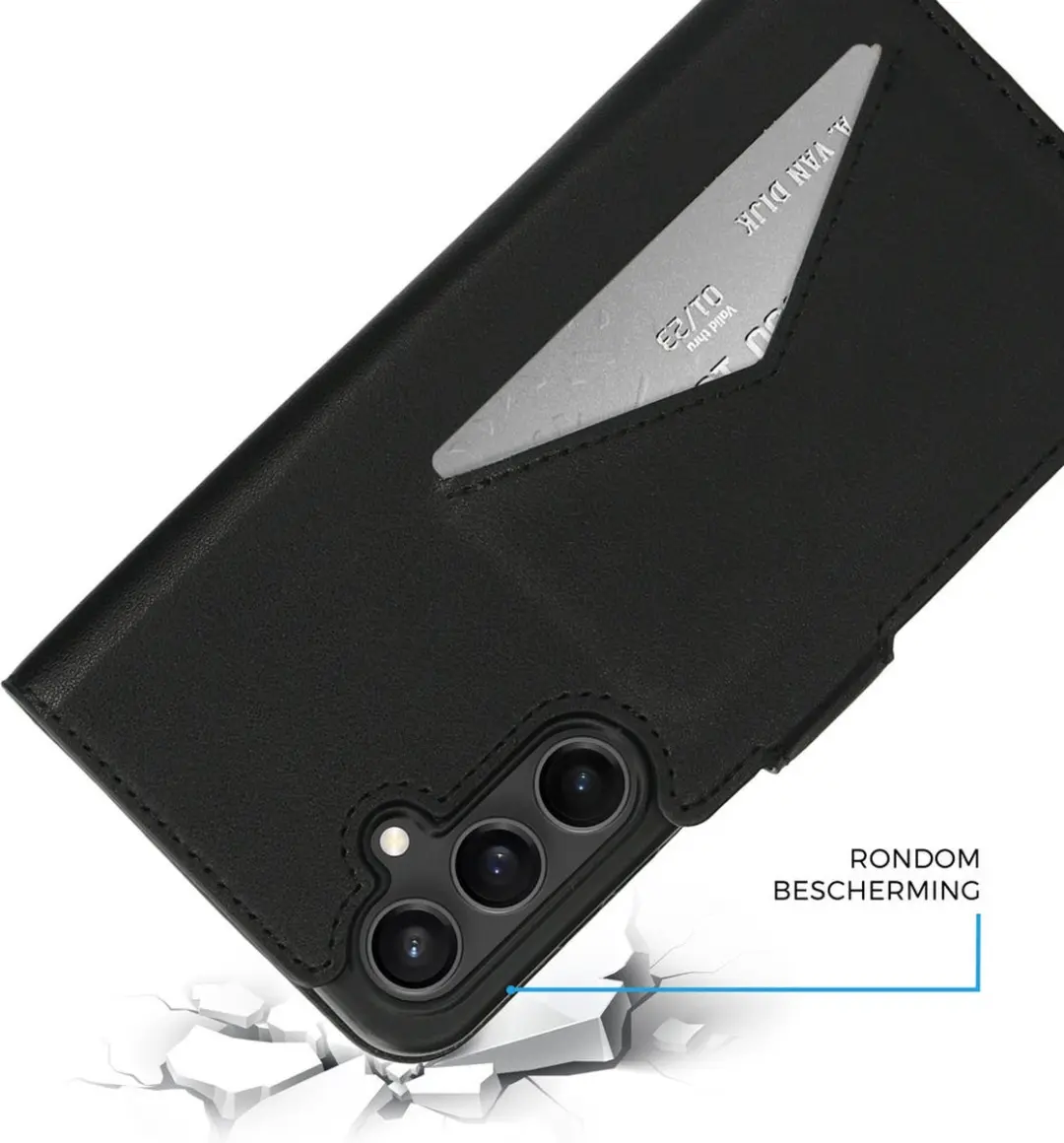 Mobiparts MP-125456 Hoesje Samsung Galaxy S23 FE - Wallet - Eco Leer - Zwart