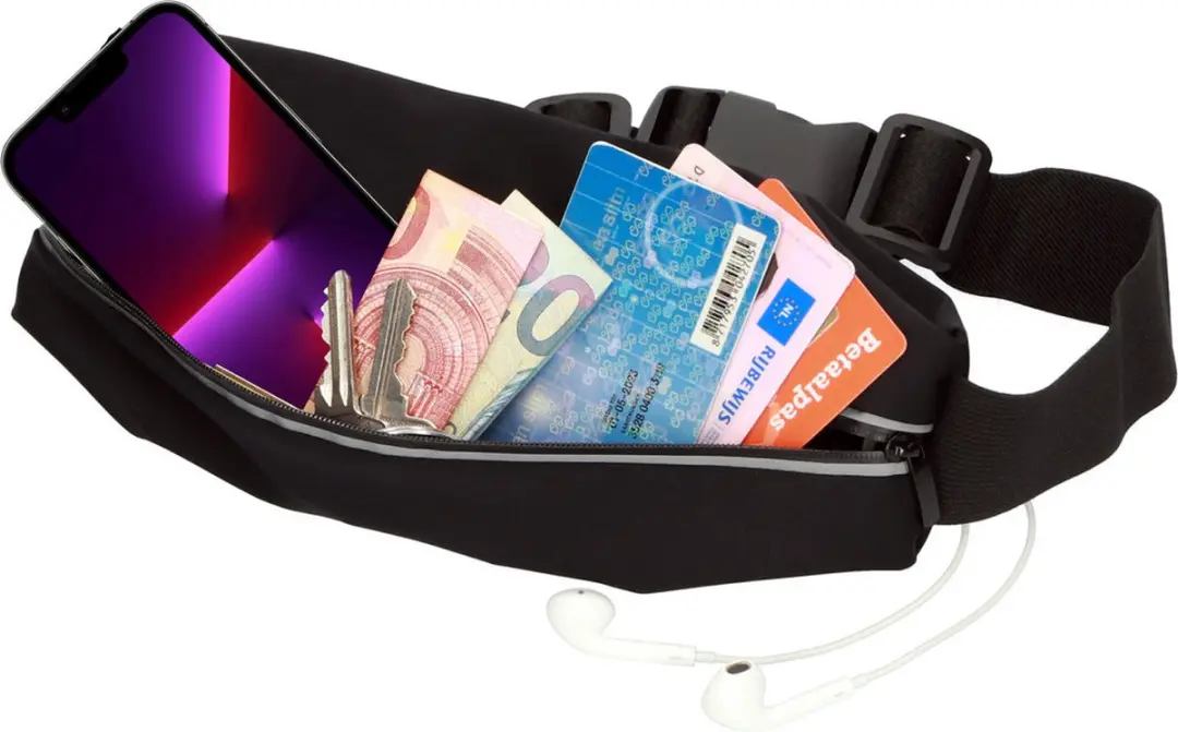 Mobiparts Comfort Fit Sport Belt MP-118660 - iPhone 13 Pro - 5 Pasjes - Zwart