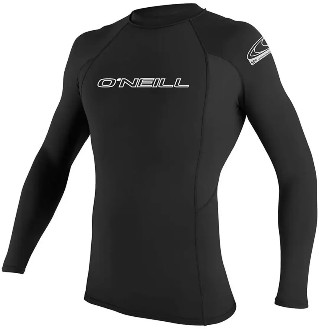O'Neill Basic Skins L/S Rashguard Heren - S - Zwart/Wit