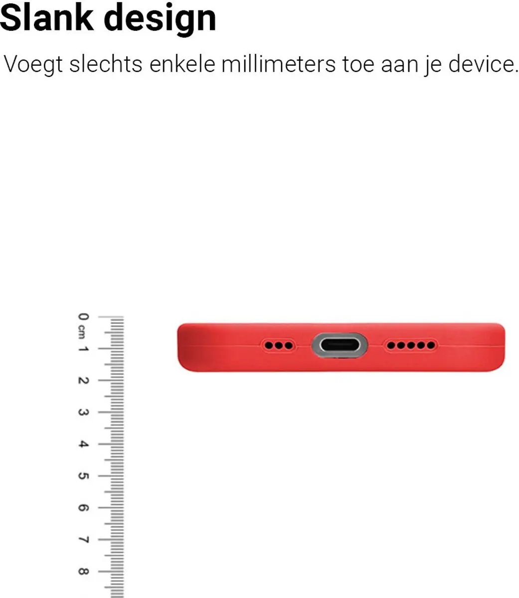 MobiQ Liquid Silicone Hoesje iPhone 16 Pro - Rood - MPN 46-00255