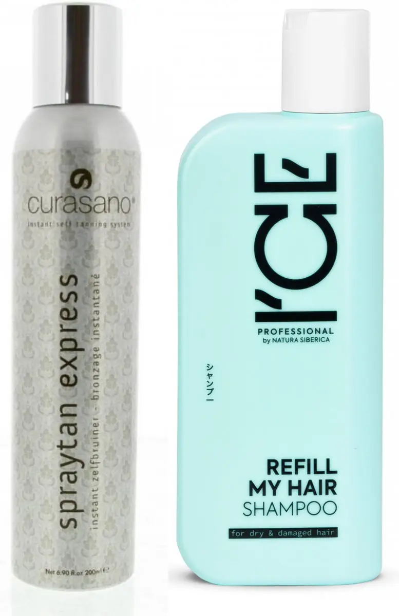 Curasano Spraytan Tanning Spray 200ml + Vegan Bio Refill Shampoo