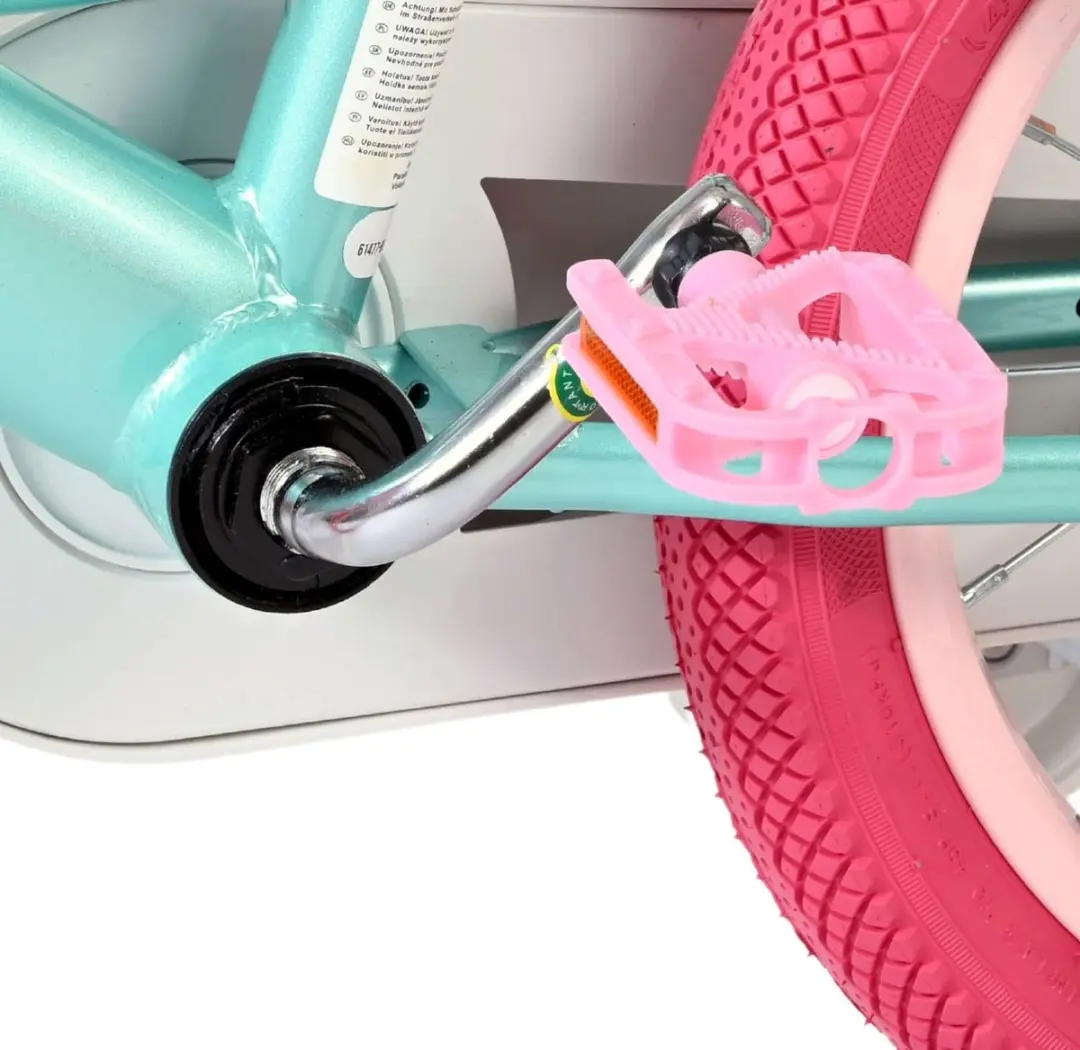 Volare Unicorn Kinderfiets 14" - Groen - Poppenzitje & Zijwieltjes