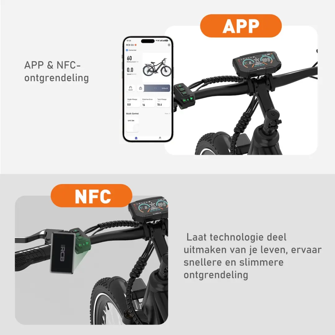 RCB Elektrische Fiets 250W 36V 13Ah - 7 Versnellingen - Zwart