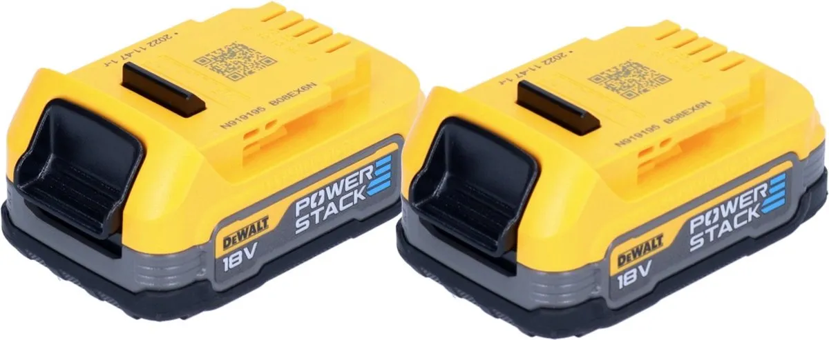 DeWalt DCBP034E2 POWERSTACK Accu Set - 2x 18V - Boorhamer & Decoupeerzaag