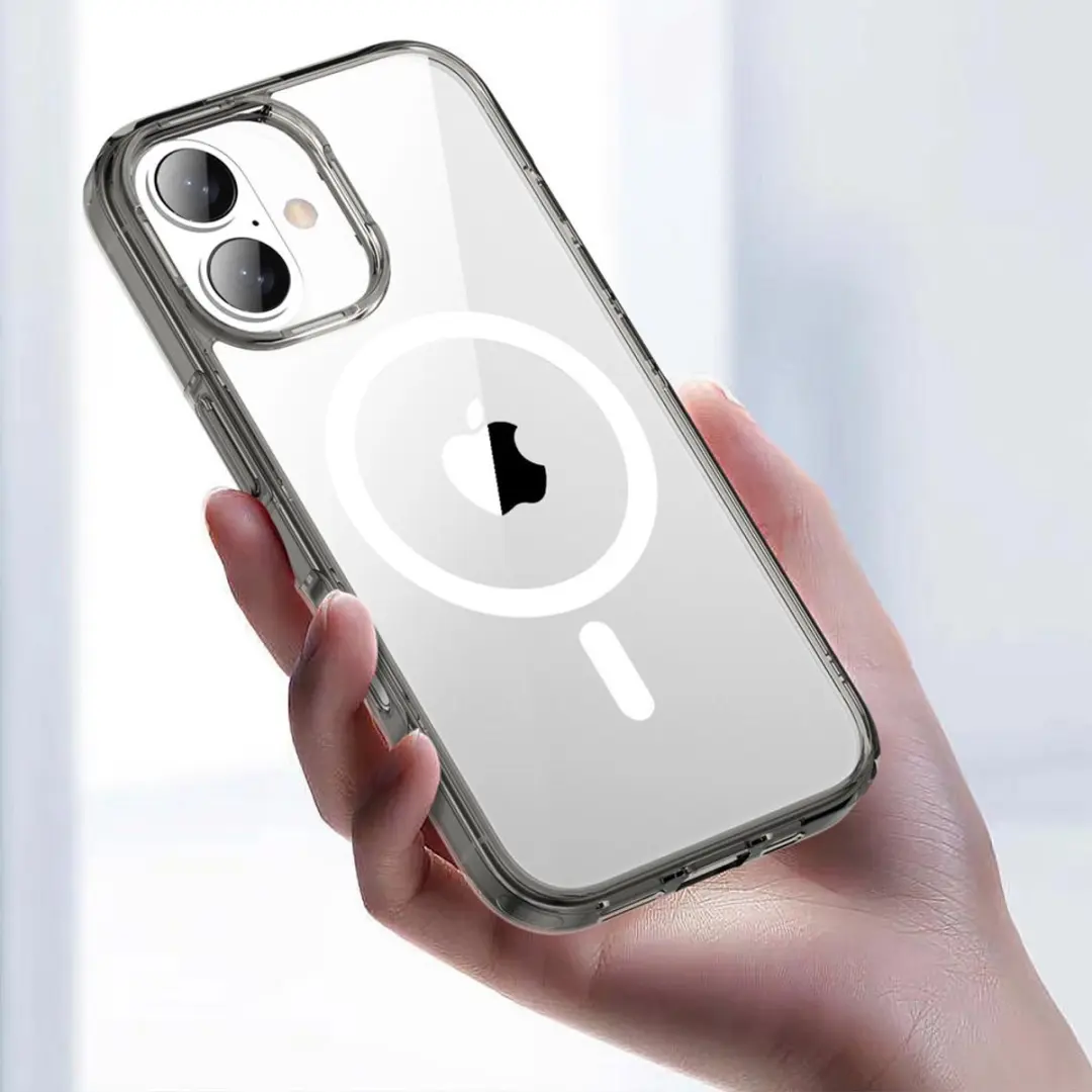 MobiQ Schokbestendige MagSafe Case iPhone 16 Plus - 46-00237 - Transparant/Zwart