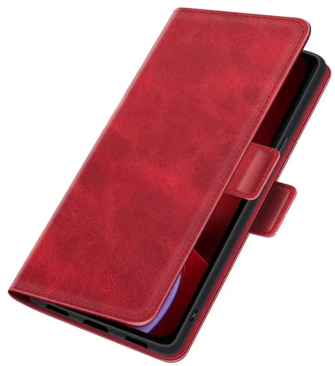 MobiQ PU Lederen Wallet Case iPhone 16 Pro Max - Rood - 46-00426