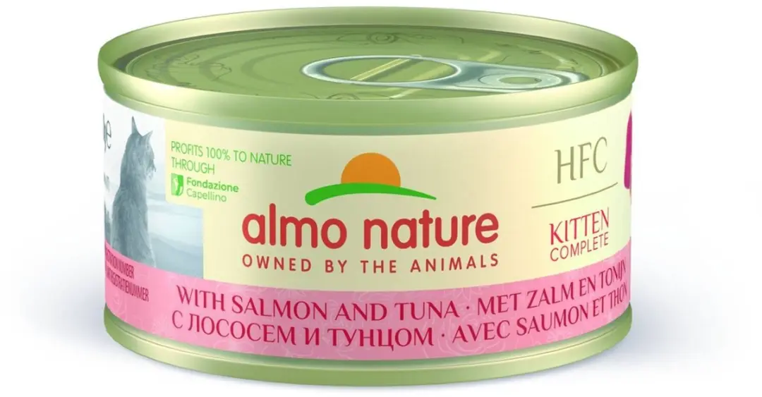 Almo Nature Natvoer Kitten Zalm-Tonijn 70g