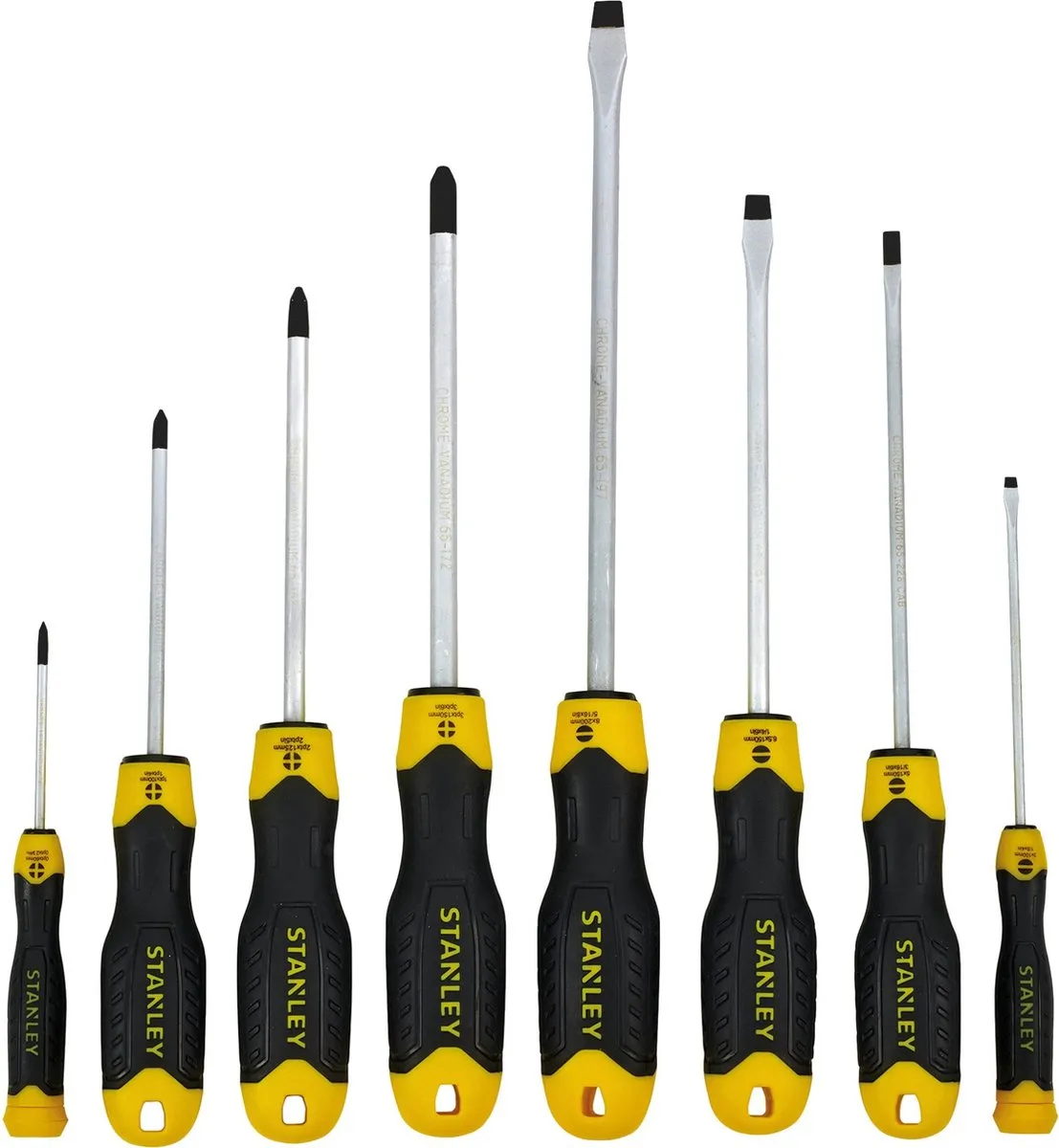 Stanley STMT1-74181 Transmodule Cushiongrip Schroevendraaierset - 8-delig - Geel