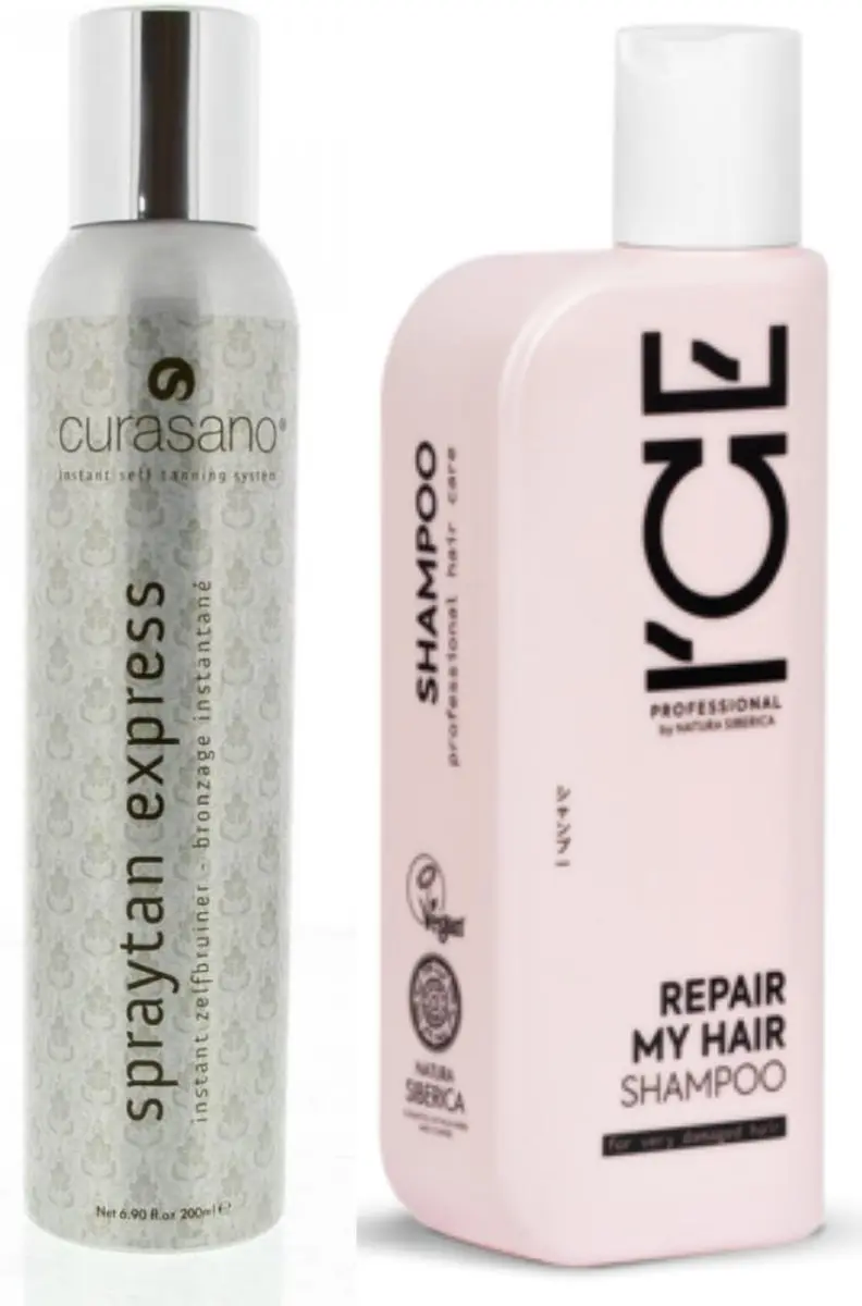 Curasano Spraytan Tanning Spray 200ml + Repair My Hair Shampoo