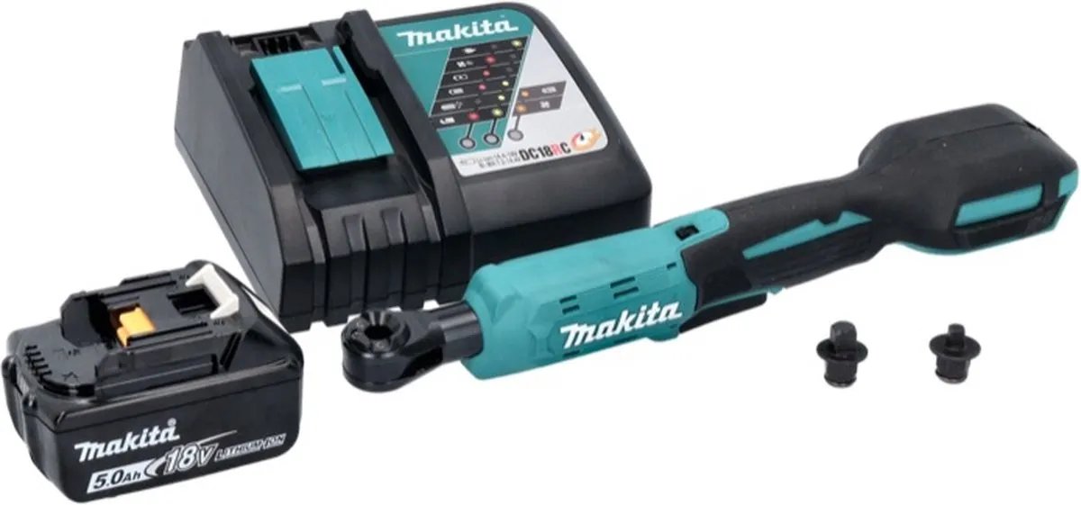 Makita DWR 180 RT1 Accu-ratelsleutel 18V 47,5Nm - 5,0Ah + oplader