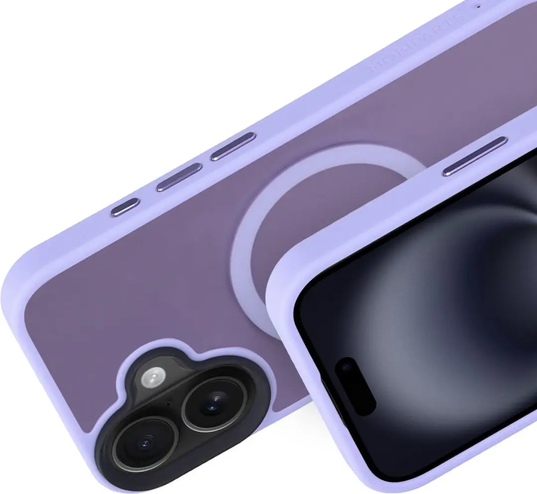 Mobiparts Hoesje iPhone 16 Hardcover MagSafe Roze Paars - MP-127217