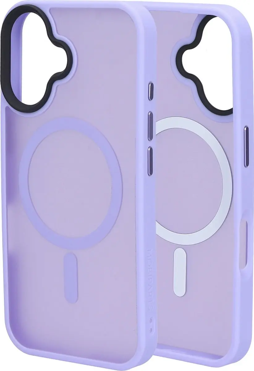 Mobiparts Hoesje iPhone 16 Hardcover MagSafe Roze Paars