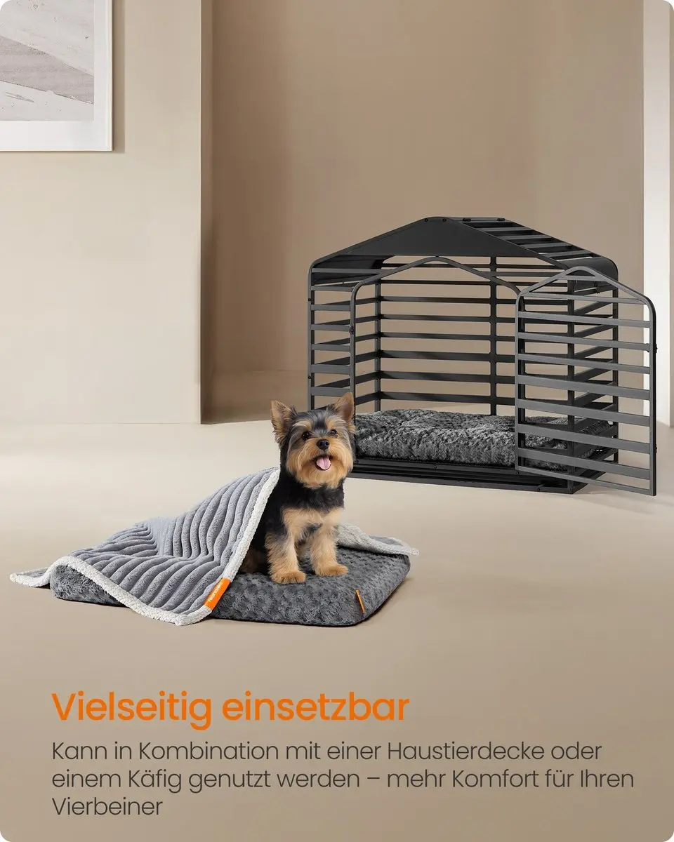 Songmics Hondenbed 80x50cm - Leigrijs