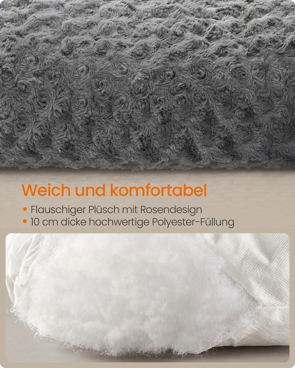 Songmics Hondenbed 80x50cm - Leigrijs