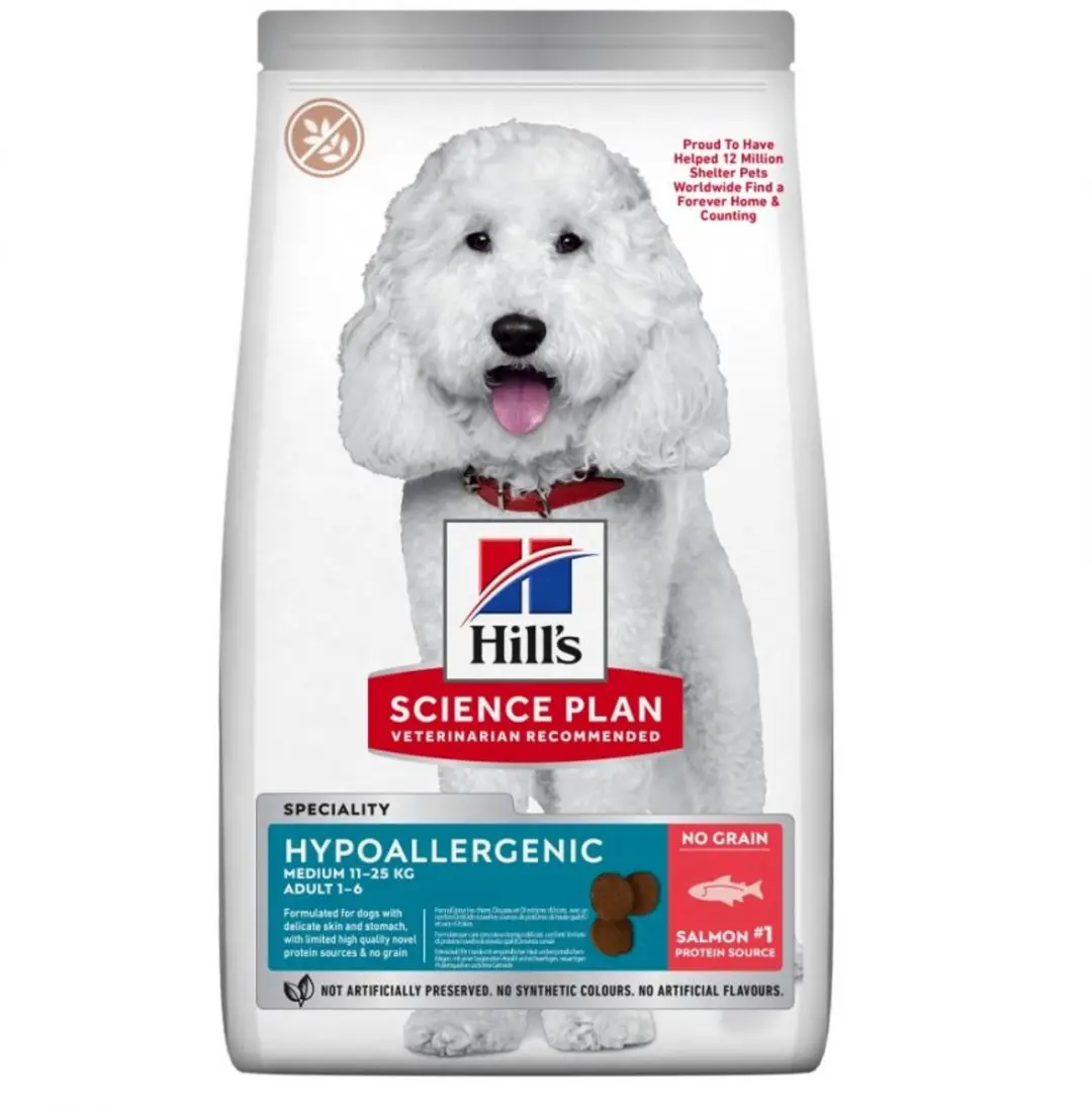 Hill's Canine Hypoallergeen Adult Medium Zalm 14kg