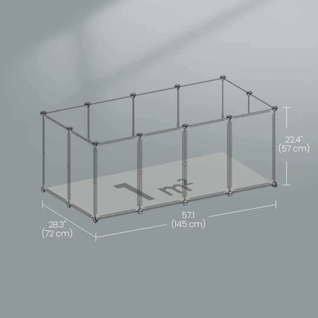 Songmics Modulaire Speelkooi - Kunststof Wit