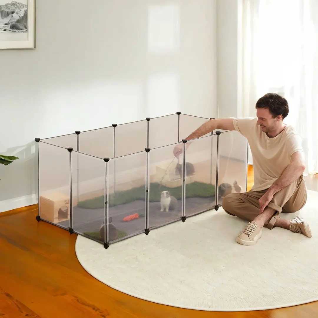 Songmics Modulaire Speelkooi - Kunststof Wit