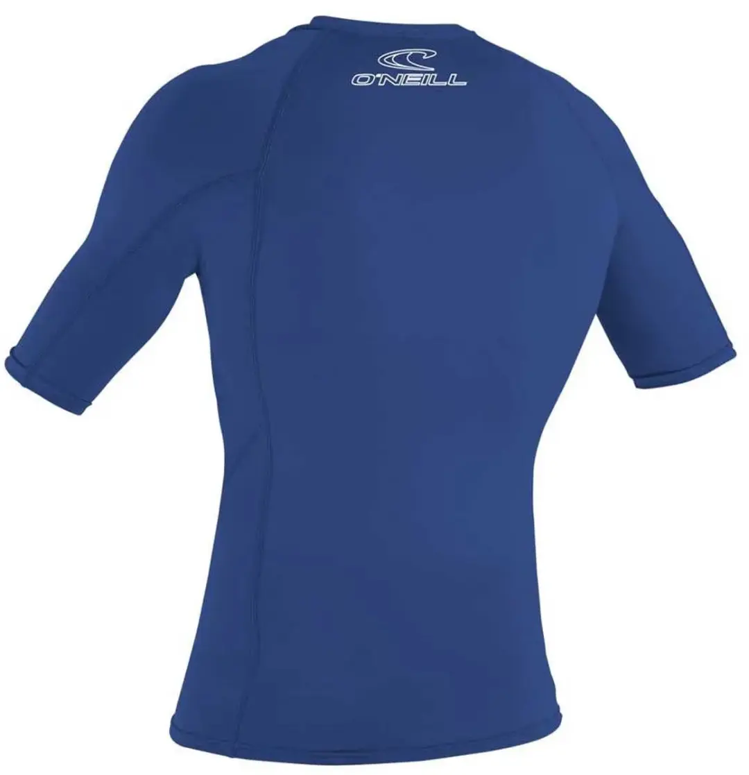 O'Neill Basic Skins S/S Crew Surfshirt - L - Blauw/Wit
