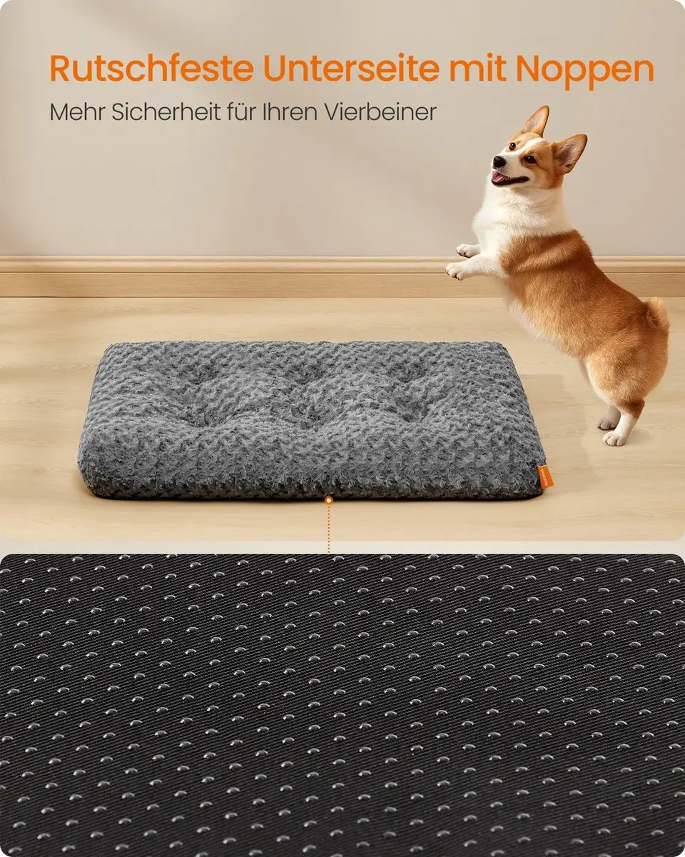 Songmics Hondenbed 95x60cm - Leigrijs