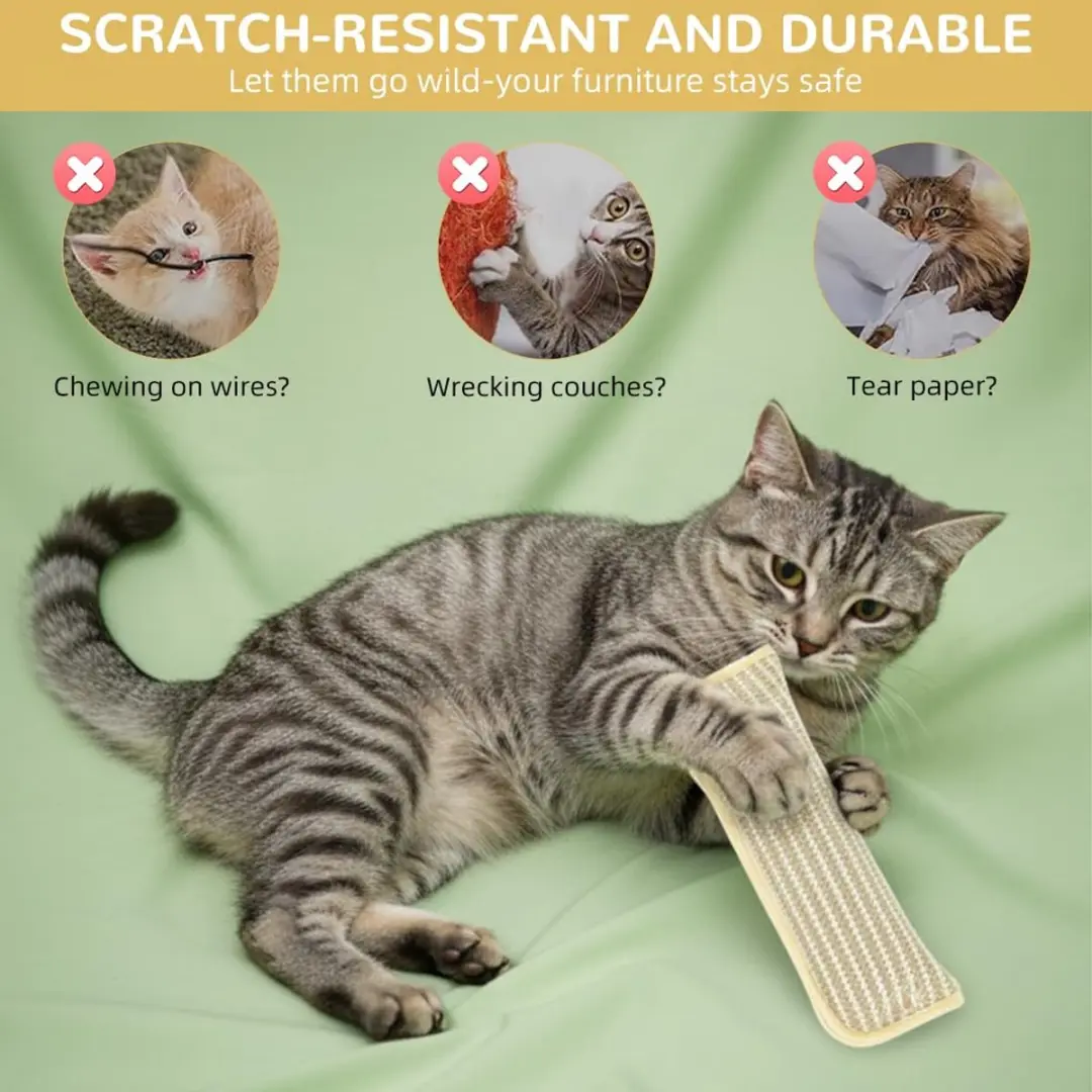 ECTEATOY Kattenkruid Kussen - 34x9,5cm - Beige/Wit