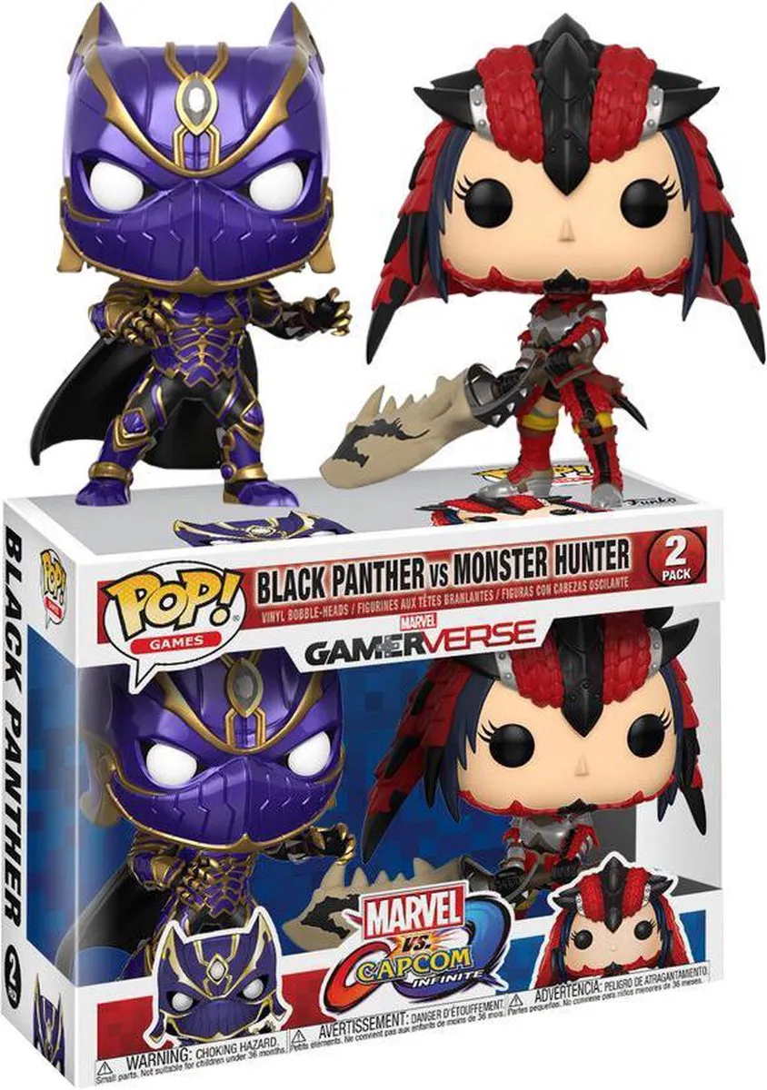 Funko Pop! Marvel vs Capcom Black Panther vs Monster Hunter - Verzamelfiguren - Multi