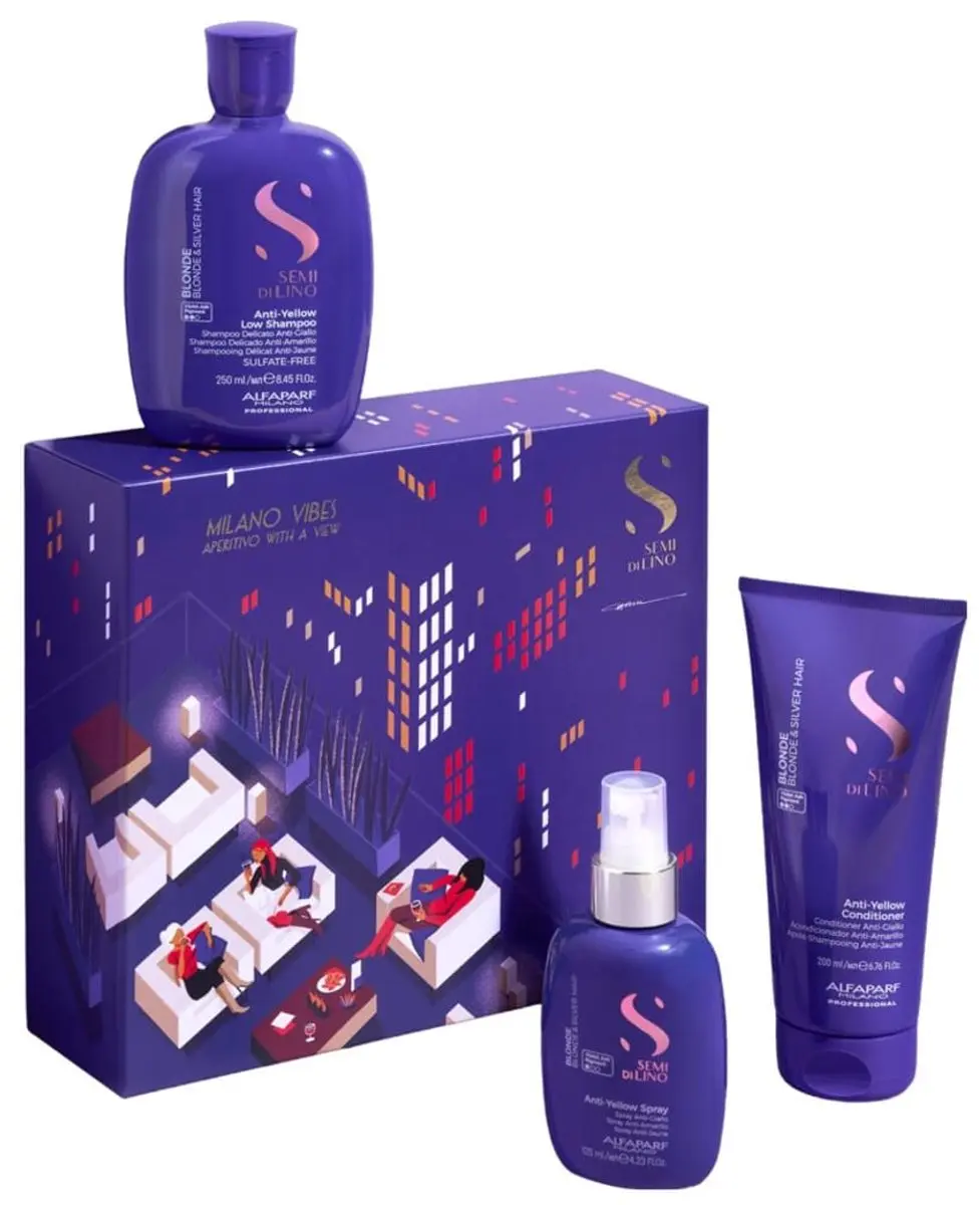 Alfaparf Milano Semi Di Lino Gift Set Blond & Zilver