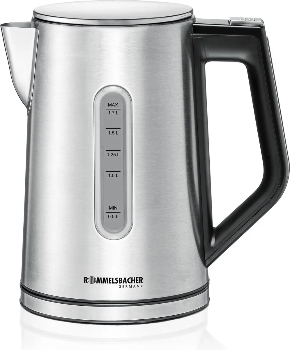 Rommelsbacher WK3000 Waterkoker 1.7L - 3000W - 6 Programma's - RVS