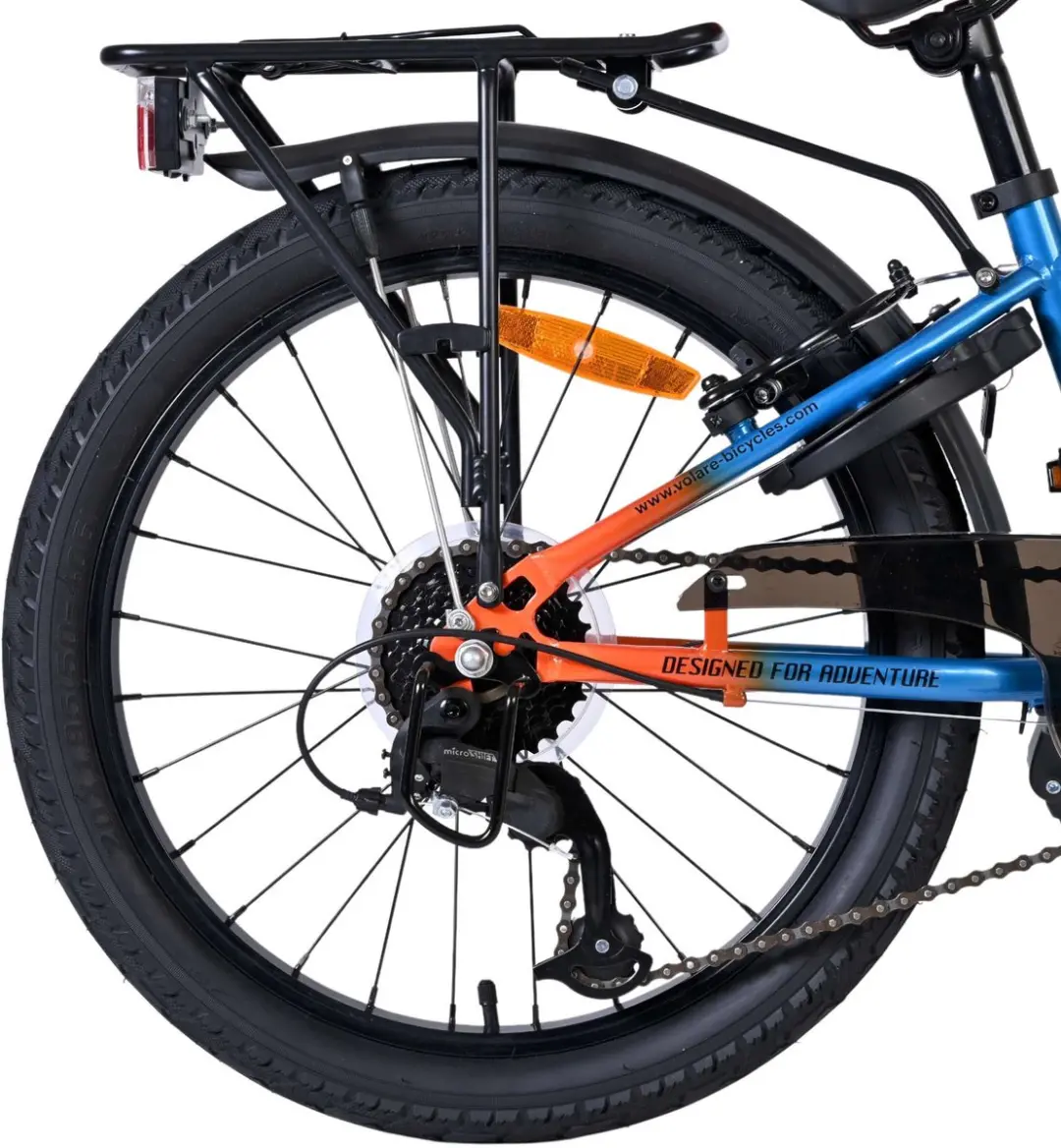 Volare Explorer Kinderfiets 20" - 7 Versnellingen - Blauw/Oranje