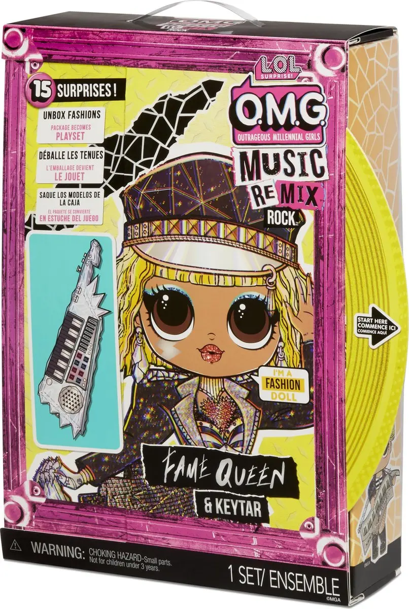LOL! Surprise! OMG Remix Rock Fame Queen Modepop - 15 Verrassingen - afbeelding 2 van 6