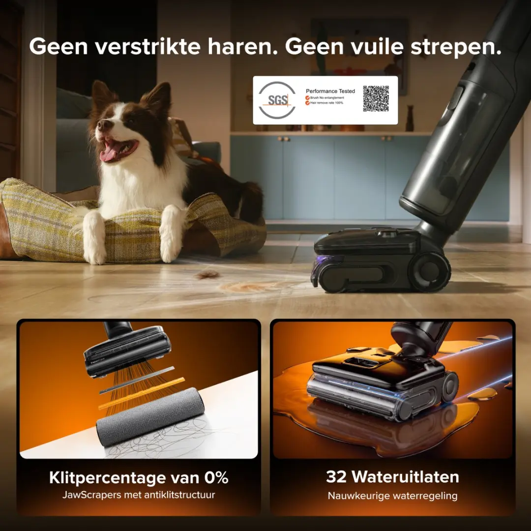 Roborock F25 Steam Stofzuiger - 25.000 Pa - 80 min - Zwart