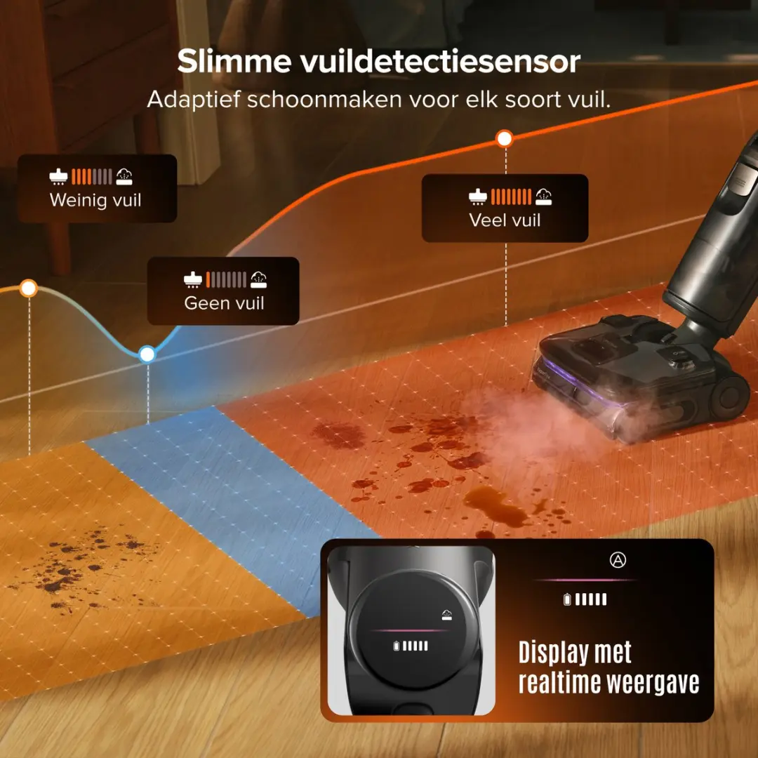 Roborock F25 Steam Stofzuiger - 25.000 Pa - 80 min - Zwart