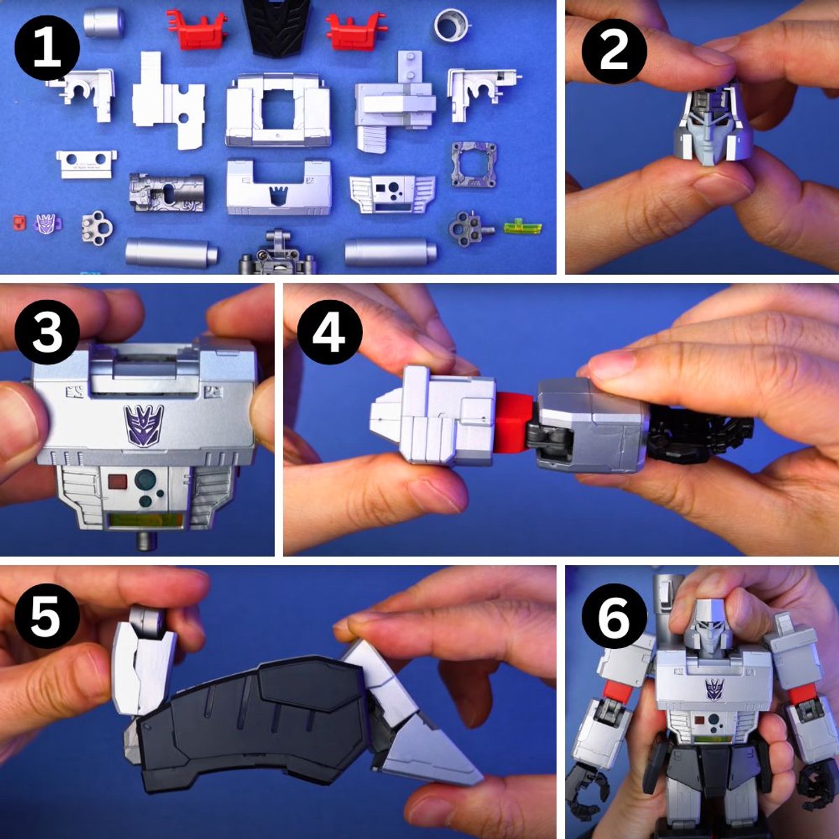 Blokees - Transformers G1 Megatron Action Figure Edition | Age of the Primes | Decepticons modelbouw | Action figure model kit | Speelgoed robot bouwpakketten voor volwassenen & kinderen | War for Cybertron