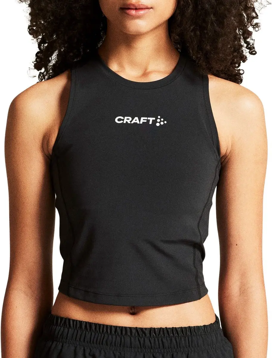 Craft Rush 2.0 Cropped Singlet Dames XS - Zwart
