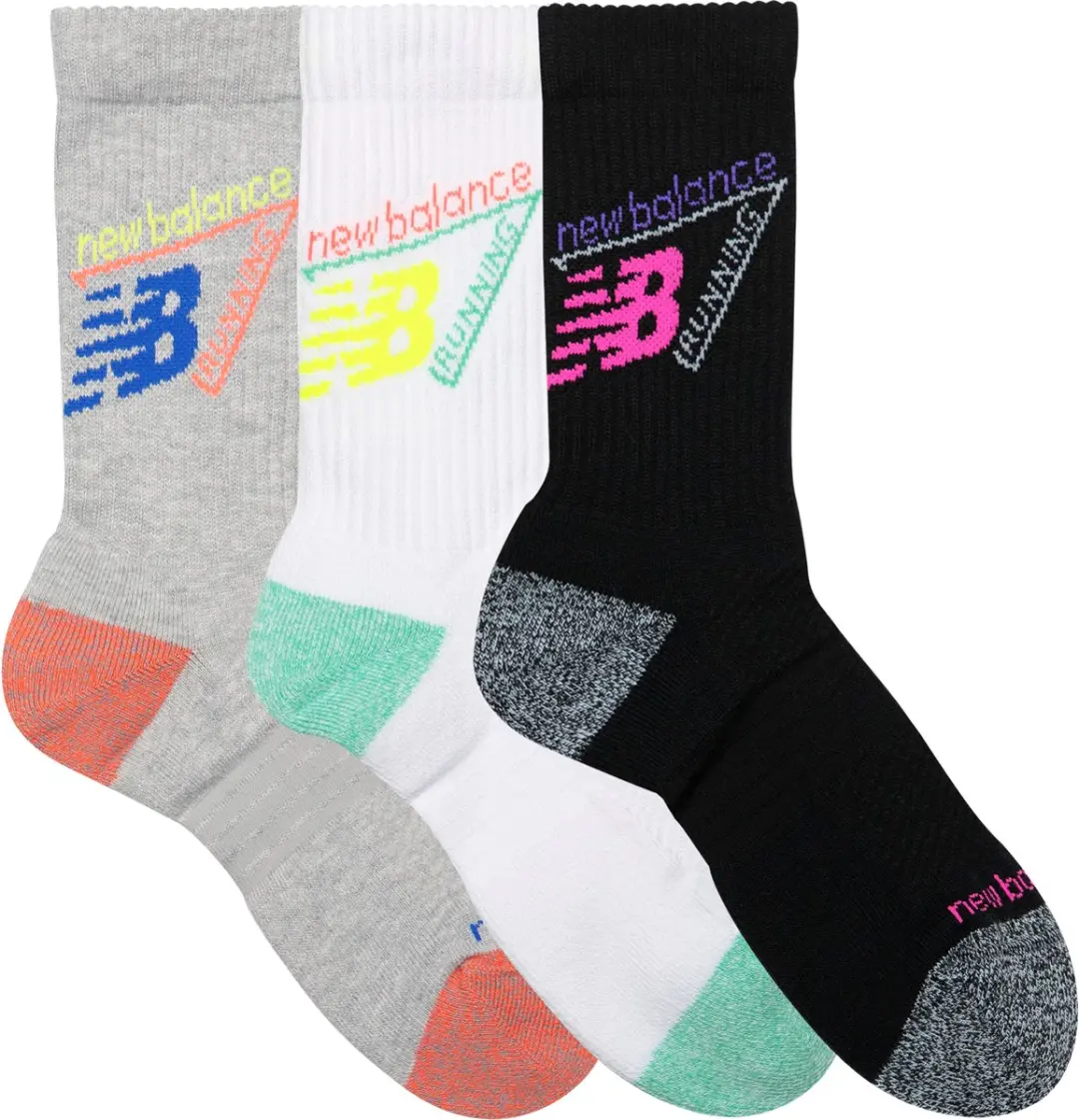 New Balance Active Graphic Crew Sokken - 3 Stuks