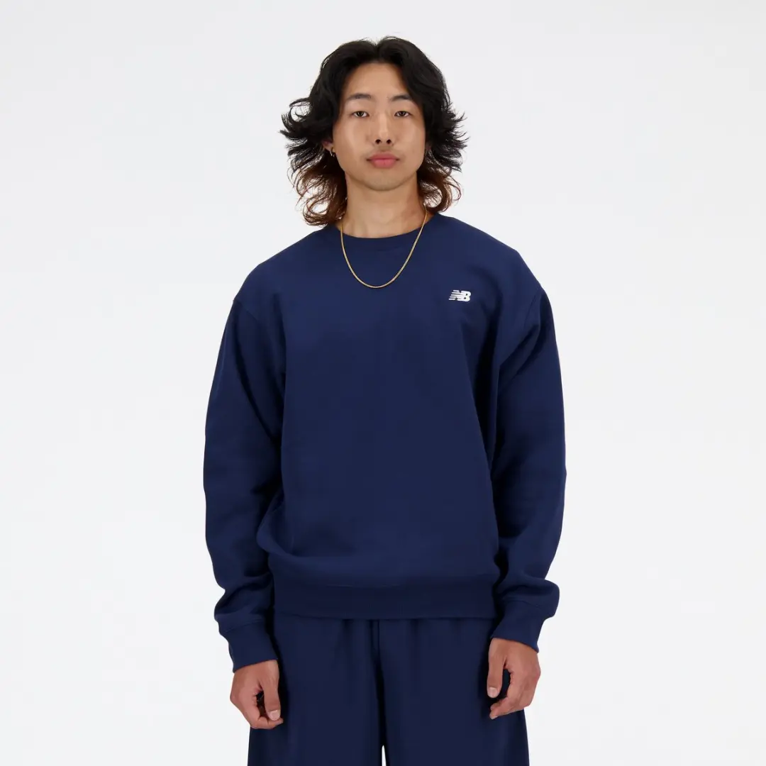 New Balance Sport Essentials Fleece Crew Trui - Navy