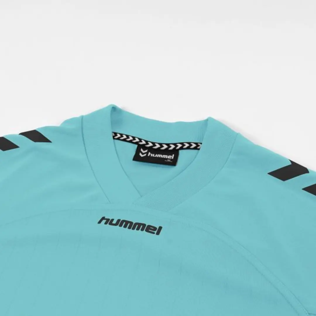 Hummel Fyn Shirt Korte Mouw Kinderen - Munt/Zwart 140