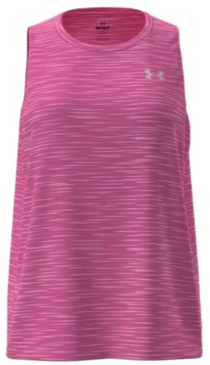 Under Armour Tech Twist Mouwloos T-shirt - L - Roze