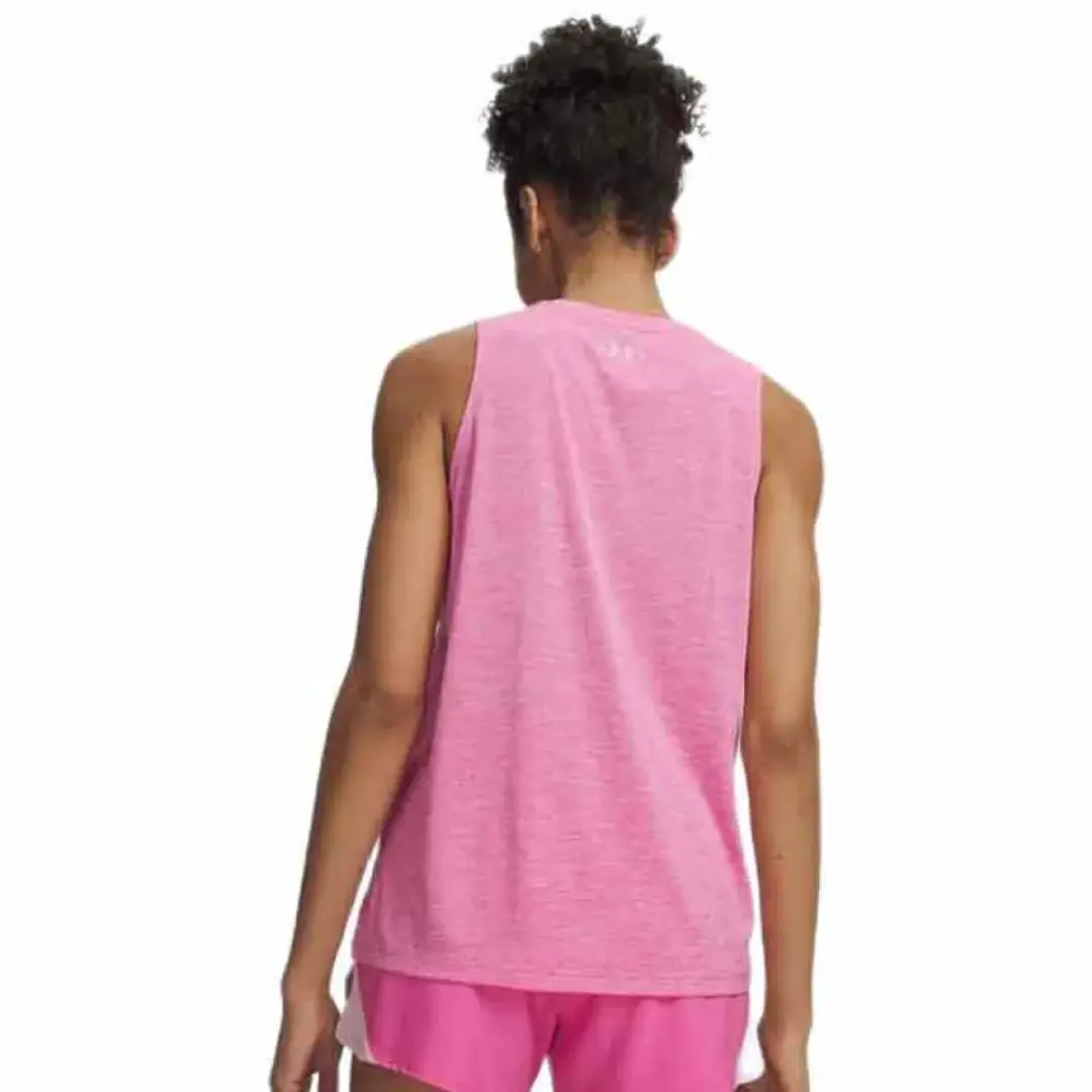 Under Armour Tech Twist Mouwloos T-shirt - L - Roze