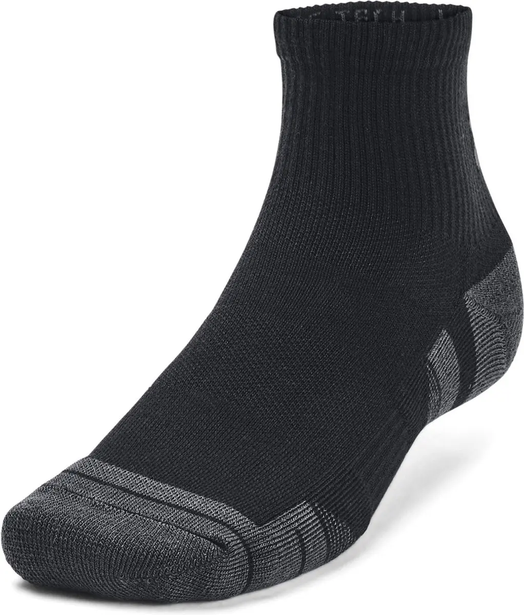 Under Armour UA Performance Tech 3pk Sportsokken - Zwart/Grijs
