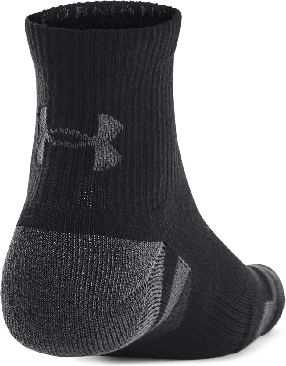 Under Armour UA Performance Tech 3pk Sportsokken - Zwart/Grijs
